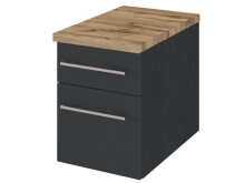 Unterschrank >Davos I< in Alufarben aus MDF - 30x41x47cm (BxHxT)