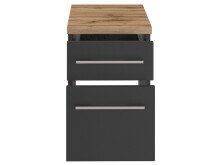 Unterschrank >Davos I< in Alufarben aus MDF - 30x41x47cm (BxHxT)