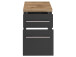 Unterschrank >Davos I< in Alufarben aus MDF - 30x41x47cm (BxHxT)