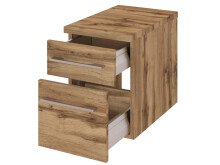 Unterschrank >Davos I< in Alufarben aus MDF - 30x41x47cm (BxHxT)