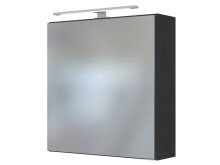 Spiegelschrank >Davos I< in Graphit - 60x64x20cm (BxHxT)