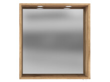 Wandspiegel >Davos I< in Wotan-Eiche - 60x64x18cm (BxHxT)