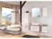 Waschbeckenunterschrank >Davos I< in Weiß aus MDF - 60x41x47cm (BxHxT)