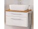 Waschbeckenunterschrank >Davos I< in Weiß aus MDF - 60x41x47cm (BxHxT)