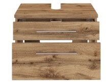 Waschbeckenunterschrank >Davos I< in Alufarben aus MDF - 60x41x47cm (BxHxT)