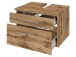 Waschbeckenunterschrank >Davos I< in Alufarben aus MDF - 60x41x47cm (BxHxT)