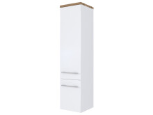 Midischrank >Davos I< in Weiß aus MDF - 30x130x35cm (BxHxT)