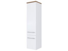 Midischrank >Davos I< in Weiß aus MDF - 30x130x35cm (BxHxT)