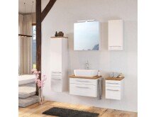 Midischrank >Davos I< in Weiß aus MDF - 30x130x35cm (BxHxT)