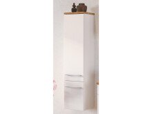 Midischrank >Davos I< in Weiß aus MDF - 30x130x35cm (BxHxT)