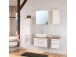 Midischrank >Davos I< in Weiß aus MDF - 30x130x35cm (BxHxT)