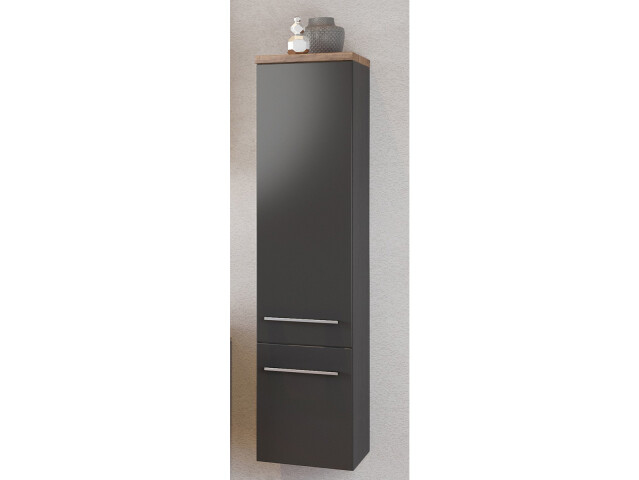 Midischrank >Davos I< in Alufarben aus MDF - 30x130x35cm (BxHxT)