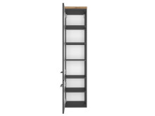 Midischrank >Davos I< in Alufarben aus MDF - 30x130x35cm (BxHxT)