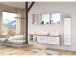 Midischrank >Davos II< in Weiß aus MDF - 30x130x35cm (BxHxT)