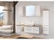 Midischrank >Davos II< in Weiß aus MDF - 30x130x35cm (BxHxT)