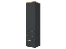 Midischrank >Davos II< in Alufarben aus MDF - 30x130x35cm (BxHxT)