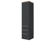 Midischrank >Davos II< in Alufarben aus MDF - 30x130x35cm (BxHxT)