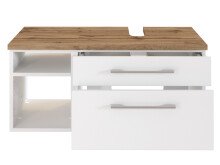 Waschbeckenunterschrank >Davos II< in Weiß aus MDF - 90x41x47cm (BxHxT)