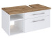 Waschbeckenunterschrank >Davos II< in Weiß aus MDF - 90x41x47cm (BxHxT)