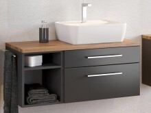 Waschbeckenunterschrank >Davos II< in Alufarben aus...