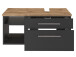 Waschbeckenunterschrank >Davos II< in Alufarben aus MDF - 90x41x47cm (BxHxT)