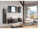 Waschbeckenunterschrank >Davos II< in Alufarben aus MDF - 90x41x47cm (BxHxT)