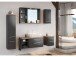 Waschbeckenunterschrank >Davos II< in Alufarben aus MDF - 90x41x47cm (BxHxT)