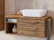 Waschbeckenunterschrank >Davos II< in Alufarben aus MDF - 90x41x47cm (BxHxT)