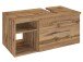 Waschbeckenunterschrank >Davos II< in Alufarben aus MDF - 90x41x47cm (BxHxT)