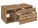 Waschbeckenunterschrank >Davos II< in Alufarben aus MDF - 90x41x47cm (BxHxT)