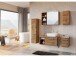 Waschbeckenunterschrank >Davos II< in Alufarben aus MDF - 90x41x47cm (BxHxT)