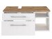 Waschbeckenunterschrank >Davos III< in Weiß aus MDF - 90x41x47cm (BxHxT)