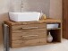 Waschbeckenunterschrank >Davos III< in Alufarben aus MDF - 90x41x47cm (BxHxT)