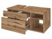 Waschbeckenunterschrank >Davos III< in Alufarben aus MDF - 90x41x47cm (BxHxT)