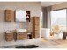 Waschbeckenunterschrank >Davos III< in Alufarben aus MDF - 90x41x47cm (BxHxT)