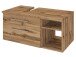 Waschbeckenunterschrank >Davos III< in Alufarben aus MDF - 90x41x47cm (BxHxT)