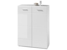 Schuhschrank >Olivia< in Weiß aus MDF - 90x122x40cm (BxHxT)