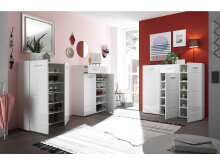Schuhschrank >Olivia< in Weiß aus MDF - 90x122x40cm (BxHxT)