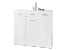 Schuhschrank >Olivia< in Weiß aus MDF - 135x122x40cm (BxHxT)