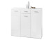 Schuhschrank >Olivia< in Weiß aus MDF - 135x122x40cm (BxHxT)