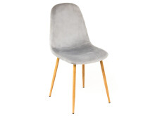 Esszimmerstuhl >Shanie I< in Eiche Optik aus Metall - 44x89x38cm (BxHxT)