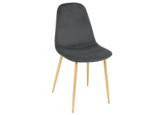Esszimmerstuhl >Shanie I< in Eiche Optik aus Metall - 44x89x38cm (BxHxT)