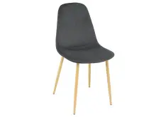 Esszimmerstuhl >Shanie I< in Eiche Optik aus Metall - 44x89x38cm (BxHxT)
