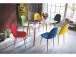 Esszimmerstuhl >Shanie I< in Eiche Optik aus Metall - 44x89x38cm (BxHxT)