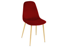 Esszimmerstuhl in Bordeaux aus Metall - 44x89x38cm (BxHxT)