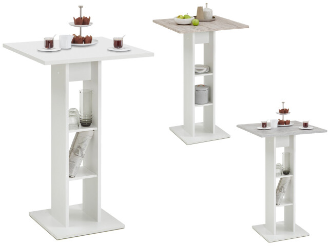 Bartisch >Yvette< in Weiß - 70x109x70cm (BxHxT)