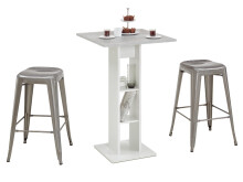 Bartisch >Yvette< in Weiß - 70x109x70cm (BxHxT)