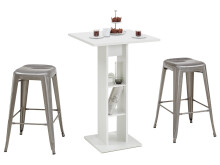 Bartisch >Yvette< in Weiß - 70x109x70cm (BxHxT)
