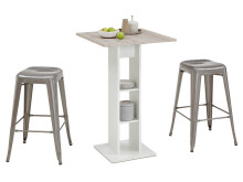 Bartisch >Yvette< in Weiß - 70x109x70cm (BxHxT)