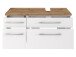 Waschbeckenunterschrank >Davos IV< in Weiß aus MDF - 90x41x47cm (BxHxT)